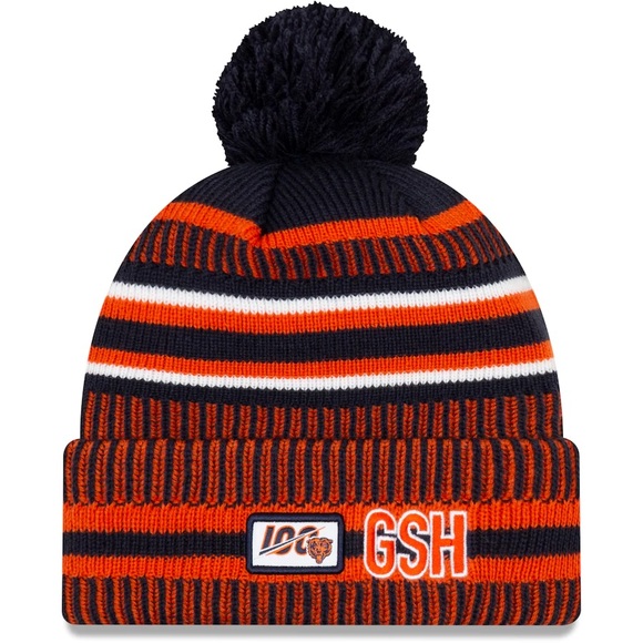 Chicago Bears Knit Hat New Era 2019 Sports On Field Sideline Home NFL NEW OSFM - Picture 3 of 6